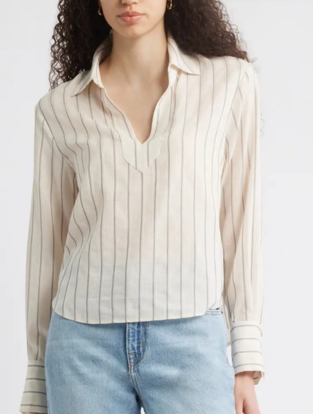 Nordstrom Cream & Black Pinstripe C